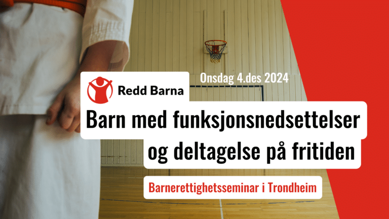 Banneret har illustrasjonsfoto av et barn i karatedrakt i en gymsal, man ser bare nærbilde av armen, drakten og gymsalgulvet.