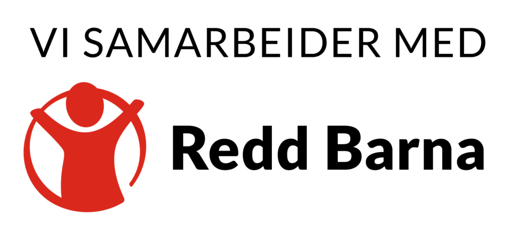 Vi samarbeider med Redd Barna – horisontal logo RGB