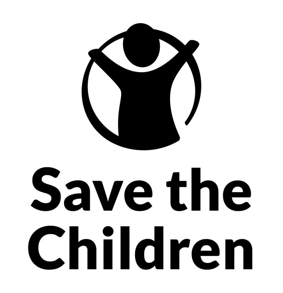 Save the Children – vertikal logo sort RGB